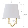 1-Light Gold Hardwired/ Plug-in Dimmable Fabric Wall Sconce  |   Wall Sconces Wall Lighting Wall Sconces