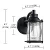 1-light outdoor wall light with black finish and seeded glass shade  |   Flush Mount Wall Lights Flush Mount Wall Lights Flush Mount Wall Lights