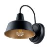 1-light Outdoor Wall light with bronze finish and steel shade  |   Flush Mount Wall Lights Flush Mount Wall Lights Flush Mount Wall Lights