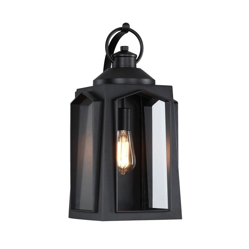 1-light outdoor wall light with clear glass and black finish,1*E26  |   Outdoor Wall Lighting Outdoor Wall Lighting Black