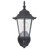 1-light outdoor wall light with clear glass and sand black finish  |   Flush Mount Wall Lights Flush Mount Wall Lights Flush Mount Wall Lights