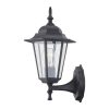 1-light outdoor wall light with clear glass and sand black finish  |   Flush Mount Wall Lights Flush Mount Wall Lights Flush Mount Wall Lights