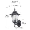 1-light outdoor wall light with clear glass and sand black finish  |   Flush Mount Wall Lights Flush Mount Wall Lights Flush Mount Wall Lights