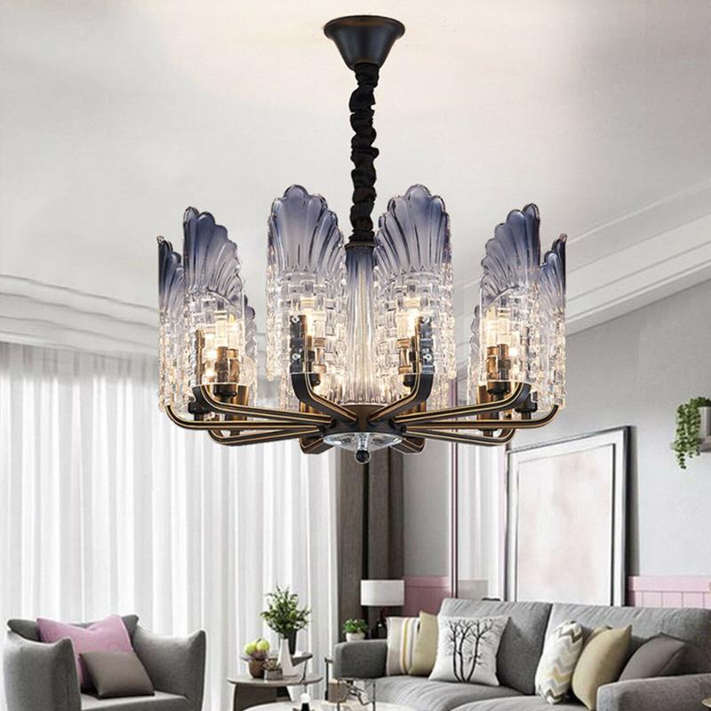 10-Lights Modern Chandelier with Glass Lampshade  |   Chandeliers Ceiling Lighting Chandeliers