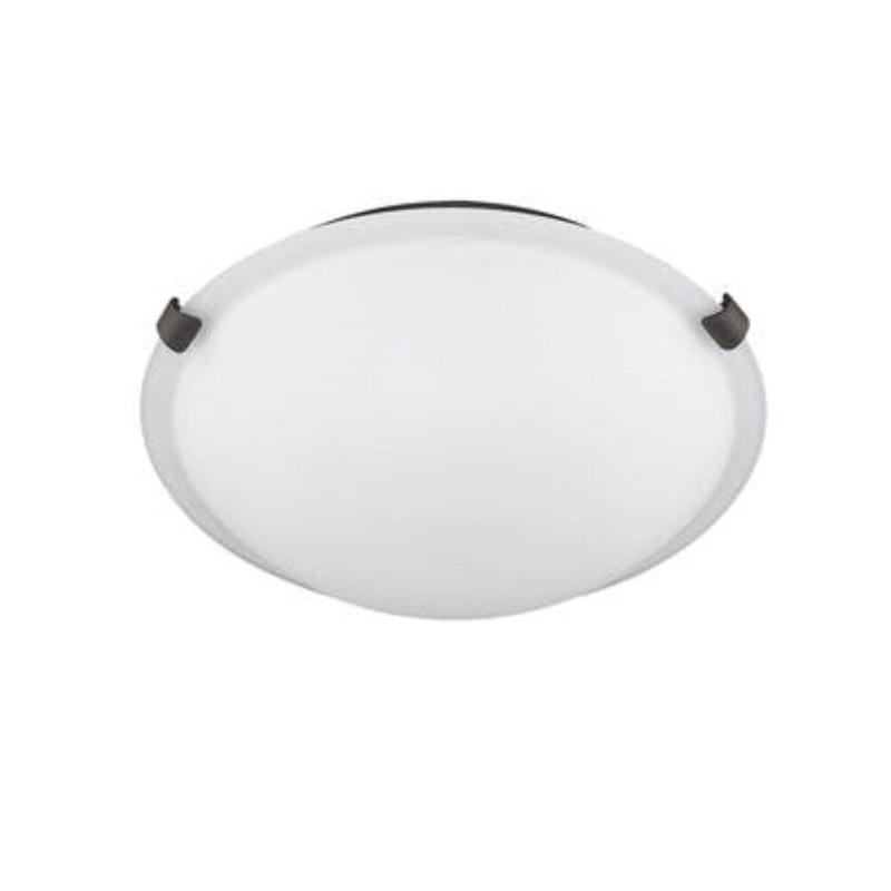 12 Inch Nickel and Bronze Flush Mount Frosted Ceiling Light  |   Semi-Flush Mount Ceiling Lights Ceiling Lighting Satin Nickel Or Bronze