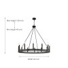 12-light Farmhouse Black Wagon Wheel Chandelier  |   Chandeliers Ceiling Lighting Chandeliers