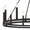 12-light Farmhouse Black Wagon Wheel Chandelier  |   Chandeliers Ceiling Lighting Chandeliers