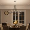 12-light Farmhouse Modern Wagon Wheel Chandelier Candle Dining Room Lighting – 34”  |   Chandeliers Ceiling Lighting Chandeliers