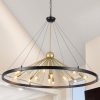 12-Light Sputnik Sphere Wagon Wheel Chandelier for Dining Living Room – 43.31” D x 31.1” H  |   Chandeliers Ceiling Lighting Chandeliers