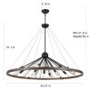 12-Light Sputnik Sphere Wagon Wheel Chandelier for Dining Living Room – 43.31” D x 31.1” H  |   Chandeliers Ceiling Lighting Chandeliers