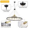 12-Light Sputnik Sphere Wagon Wheel Chandelier for Dining Living Room – 43.31” D x 31.1” H  |   Chandeliers Ceiling Lighting Chandeliers