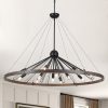 12-Light Sputnik Sphere Wagon Wheel Chandelier for Dining Living Room – 43.31” D x 31.1” H  |   Chandeliers Ceiling Lighting Chandeliers