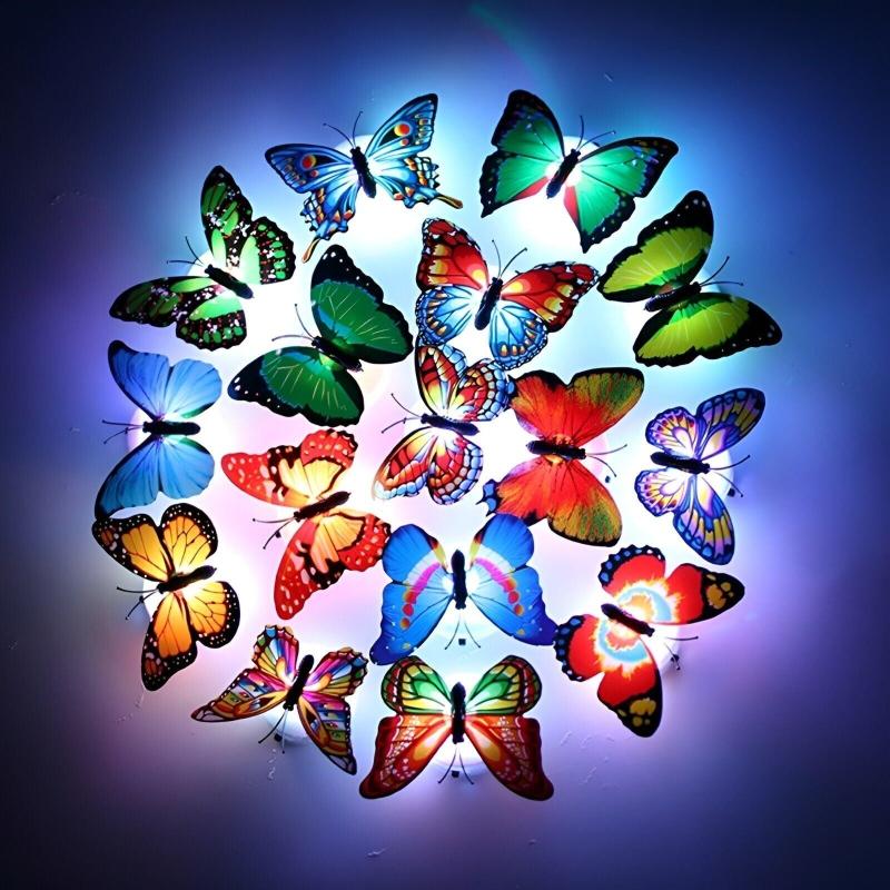 12Pcs LED Light Up Butterfly Night Light Decor  |   Night Lights Night Lights Night Lights