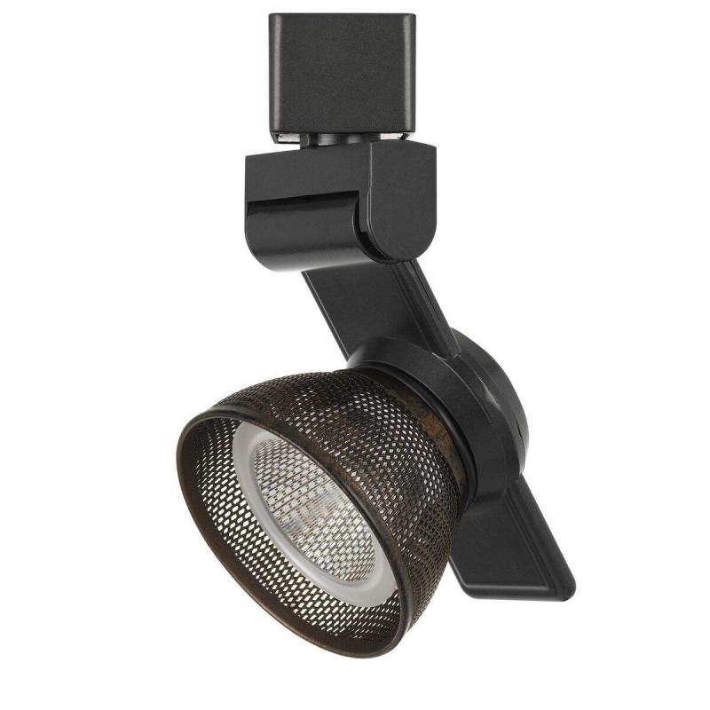 12W Integrated LED Metal Track Fixture with Mesh Head, Black and Bronze  |   Track Lighting Ceiling Lighting Black