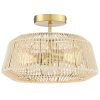 2-Light Rattan Semi-Flush Mount Ceiling Light – 14 in W  |   Semi-Flush Mount Ceiling Lights Ceiling Lighting Semi-Flush Mount Ceiling Lights