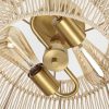 2-Light Rattan Semi-Flush Mount Ceiling Light – 14 in W  |   Semi-Flush Mount Ceiling Lights Ceiling Lighting Semi-Flush Mount Ceiling Lights