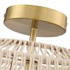 2-Light Rattan Semi-Flush Mount Ceiling Light – 14 in W  |   Semi-Flush Mount Ceiling Lights Ceiling Lighting Semi-Flush Mount Ceiling Lights