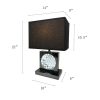 22″ H Black Pewter Square Crystal Centerpiece with LED Night Light  |   Desk Lamps Desk Lamps Desk Lamps