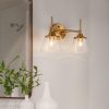 2/3-Light Mid-Century Modern Vanity Light Dimmable Bathroom Light Fixture Clear Glass  |   Bathroom Lighting Bathroom Lighting Bathroom Lighting