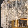 26 in. Gold Modern Drum Crystal Chandelier 6-Light Glam Dimmable Pendant Light Kitchen Island with Frosted Glass for Dining Room  |   Chandeliers Ceiling Lighting Chandeliers