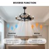 27-Inch Wood Grain Ceiling Fan with Light Remote Control 6-Light Wagon Wheel Farmhouse Ceiling Fans Caged Chandelier Fan  |   Ceiling Fans Ceiling Fans Ceiling Fans