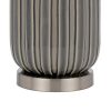 29 Inch Ceramic Curved Table Lamp with Stripes, Dimmer – Gray – 17 L X 17 W X 21 H Inches  |   Desk Lamps Desk Lamps Desk Lamps