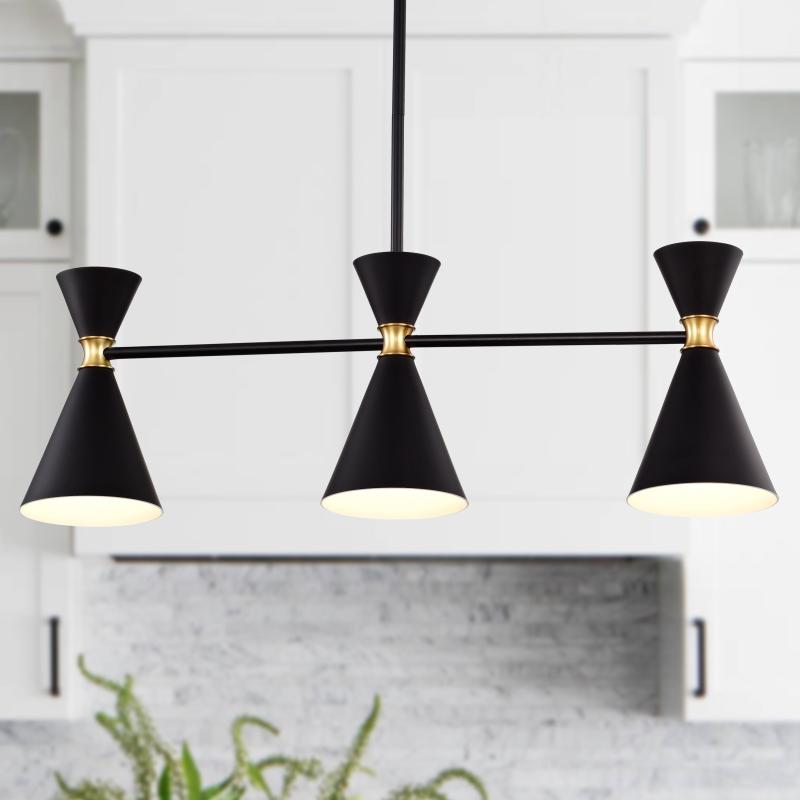 3-Light 31.5 in. Hanging Chandelier Island Pendant Light with Adjustable Height  |   Kitchen Lighting Kitchen Lighting Kitchen Lighting