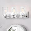 3- Light Bathroom Vanity Light with Clear Glass Shade  |   Bathroom Lighting Bathroom Lighting Bathroom Lighting