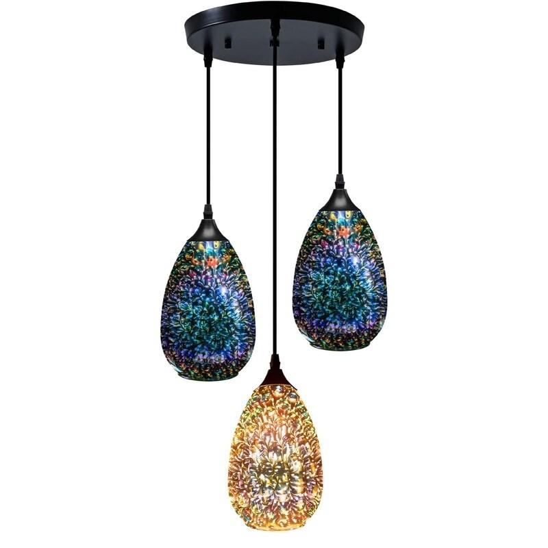 3-Light hanging kitchen lights Modern glass pendant light over sink lighting fixtures  |   Kitchen Lighting Kitchen Lighting Kitchen Lighting