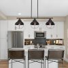 3-Light Kitchen Island Chandelier Modern & Linear Industrial Railroad Style Billard Lamp  |   Chandeliers Ceiling Lighting Chandeliers