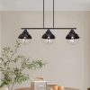 3-Light Kitchen Island Chandelier Modern & Linear Industrial Railroad Style Billard Lamp  |   Chandeliers Ceiling Lighting Chandeliers