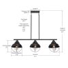 3-Light Kitchen Island Chandelier Modern & Linear Industrial Railroad Style Billard Lamp  |   Chandeliers Ceiling Lighting Chandeliers