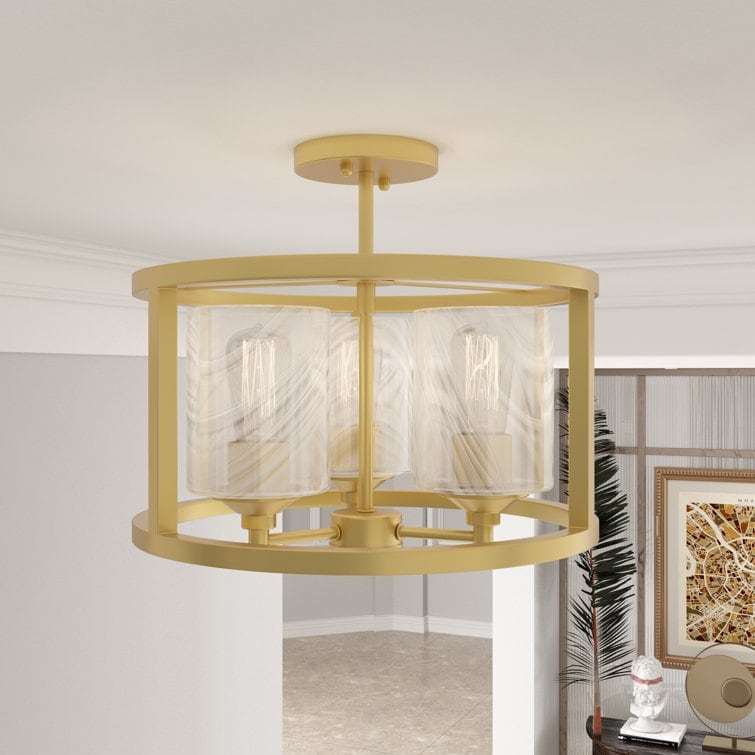 3-Light Milk Glass Semi Flush Mount  |   Semi-Flush Mount Ceiling Lights Ceiling Lighting Semi-Flush Mount Ceiling Lights