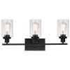 3 Light Wall Sconce Lighting with Clear Glass  |   Wall Sconces Wall Lighting Wall Sconces