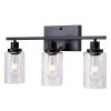 3 Light Wall Sconce Lighting with Clear Glass  |   Wall Sconces Wall Lighting Wall Sconces