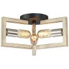 3-Light Wood Tone Modern Farmhouse Semi-Flush Mount Ceiling Light  |   Semi-Flush Mount Ceiling Lights Ceiling Lighting Semi-Flush Mount Ceiling Lights