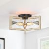 3-Light Wood Tone Modern Farmhouse Semi-Flush Mount Ceiling Light  |   Semi-Flush Mount Ceiling Lights Ceiling Lighting Semi-Flush Mount Ceiling Lights