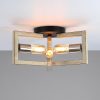 3-Light Wood Tone Modern Farmhouse Semi-Flush Mount Ceiling Light  |   Semi-Flush Mount Ceiling Lights Ceiling Lighting Semi-Flush Mount Ceiling Lights