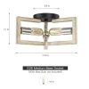 3-Light Wood Tone Modern Farmhouse Semi-Flush Mount Ceiling Light  |   Semi-Flush Mount Ceiling Lights Ceiling Lighting Semi-Flush Mount Ceiling Lights