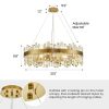 31 in. 2-Tiers Brass Modern Crystal Chandelier Gold Glam Chandelier Luxury Crystal Kitchen Island Pendant Light for Dining Room  |   Chandeliers Ceiling Lighting Chandeliers