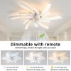 31in. Modern Flush Mount Ceiling Fan with Lights,6- Speed Fan Light With Remote Control For Living Room  |   Ceiling Fans Ceiling Fans Ceiling Fans