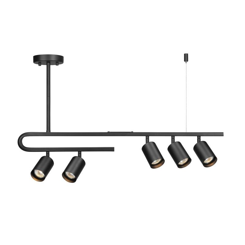 32″ 5-Light Track Lighting, Matte Black, Side Canopy, Pivoting Track Heads, Side Canopy  |   Track Lighting Ceiling Lighting Matte Black