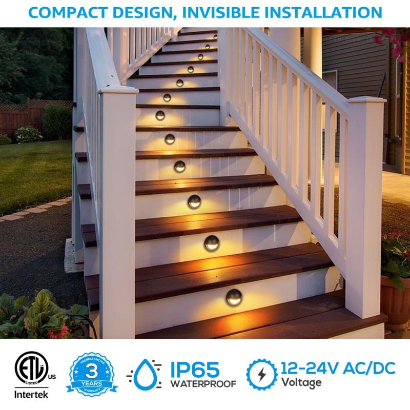 3CCT Low Voltage Aluminum Step Deck Light, 2700K/3000K/4000K – 4PACK  |   Step Lights Step Lights Step Lights