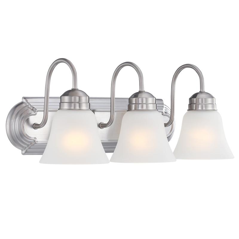 4-Light 25.49-in Brushed Nickel Vanity Light  |   Bathroom Lighting Bathroom Lighting Bathroom Lighting