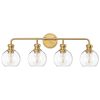 4-Light Dimmable Vanity Light with Clear Glass Shades  |   Bathroom Lighting Bathroom Lighting Bathroom Lighting