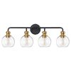 4-Light Dimmable Vanity Light with Clear Glass Shades  |   Bathroom Lighting Bathroom Lighting Bathroom Lighting