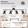 4-Light Track Kit Track Lighting Fixtures Ceiling Track Light with Dimmable Adjustable Head – 37″  |   Track Lighting Ceiling Lighting Track Lighting