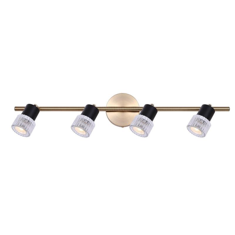 4 Light Track Lighting, Black Finish  |   Track Lighting Ceiling Lighting Matte Black And Gold