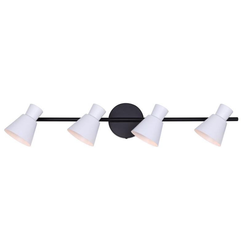 4 Light Track Lighting, Finish  |   Track Lighting Ceiling Lighting Matte Black + Matte White