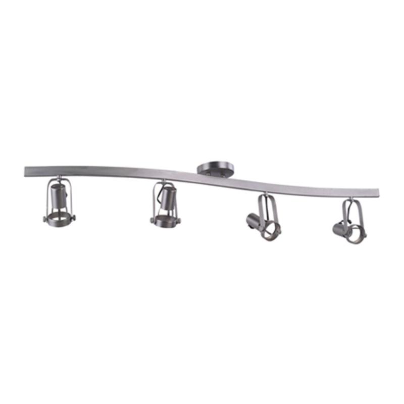 4 Light Wave Track Light in Brushed Nickel Finish  |   Track Lighting Ceiling Lighting Track Lighting